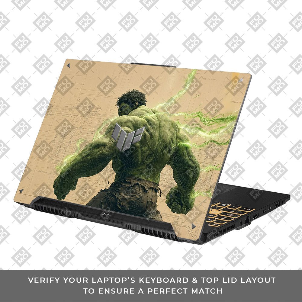 Hulk Unleashed Asus TUF F16 and A16 Laptop Skin