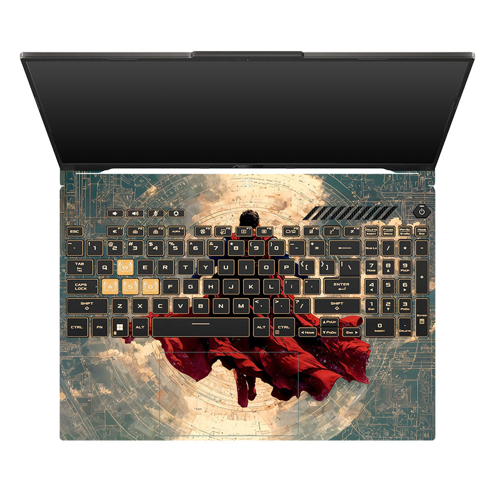 Superman Ascends Asus TUF Gaming F16 and TUF Gaming A16 3D Laptop Skin