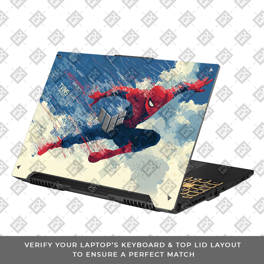 Spiderman Velocity Asus TUF F16 and A16 Laptop Skin