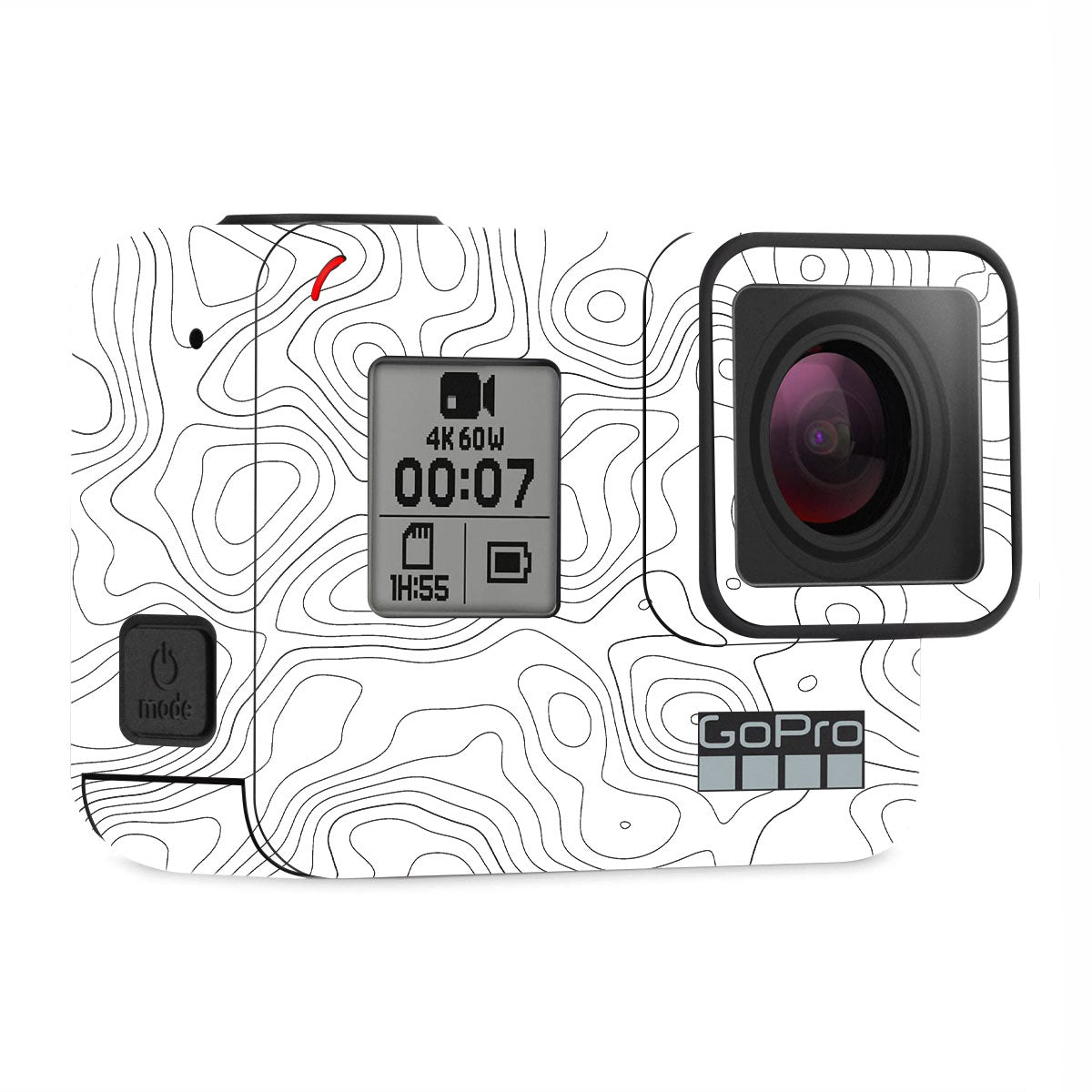 White Contour Design GoPro Hero 7 Camera Skins