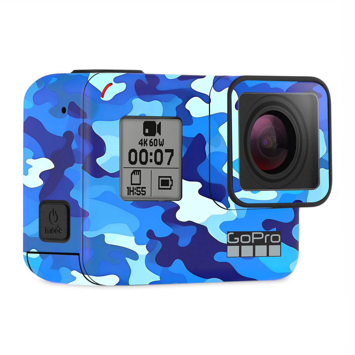 Arctic Blue Camo Pattern GoPro Hero 7 Camera Skins