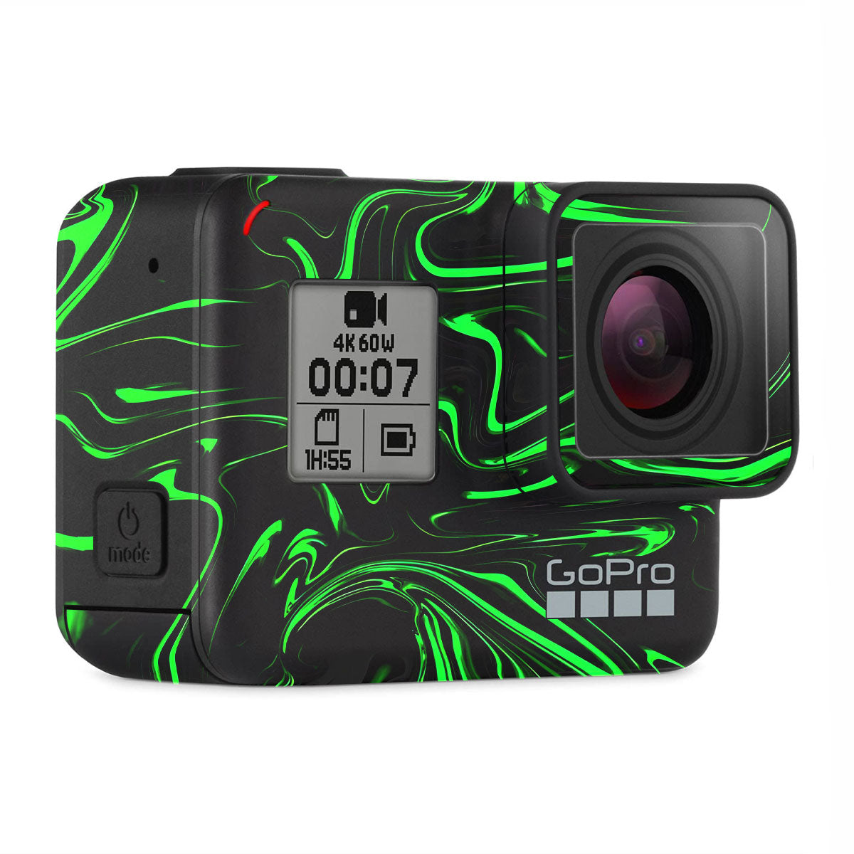 Green Liquid Pattern GoPro Hero 7 Camera Skins