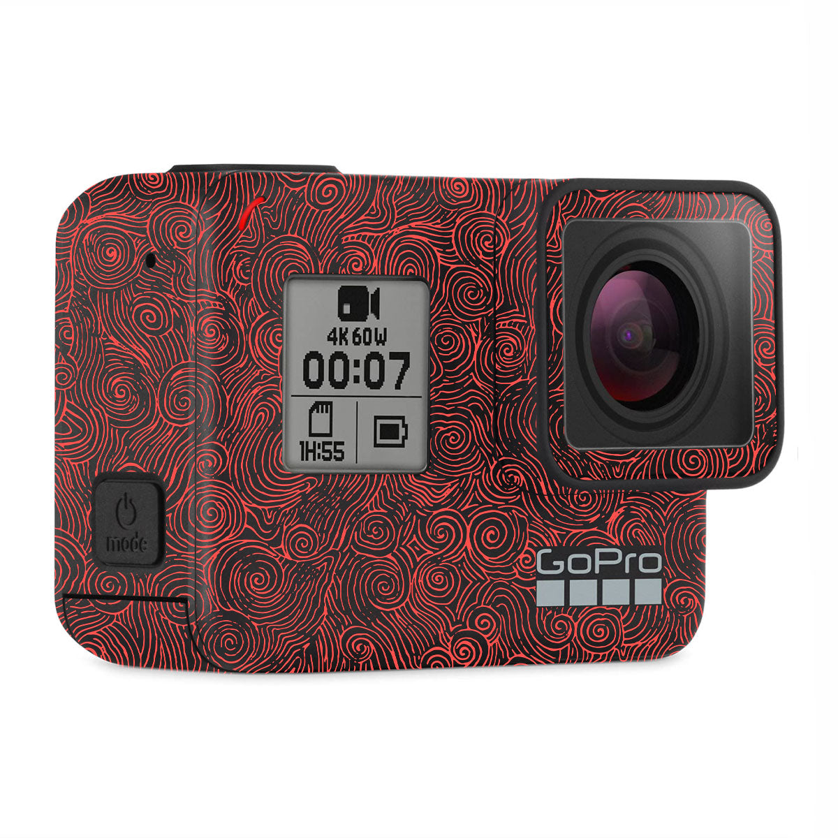Red Spirals GoPro Hero 7 Camera Skins