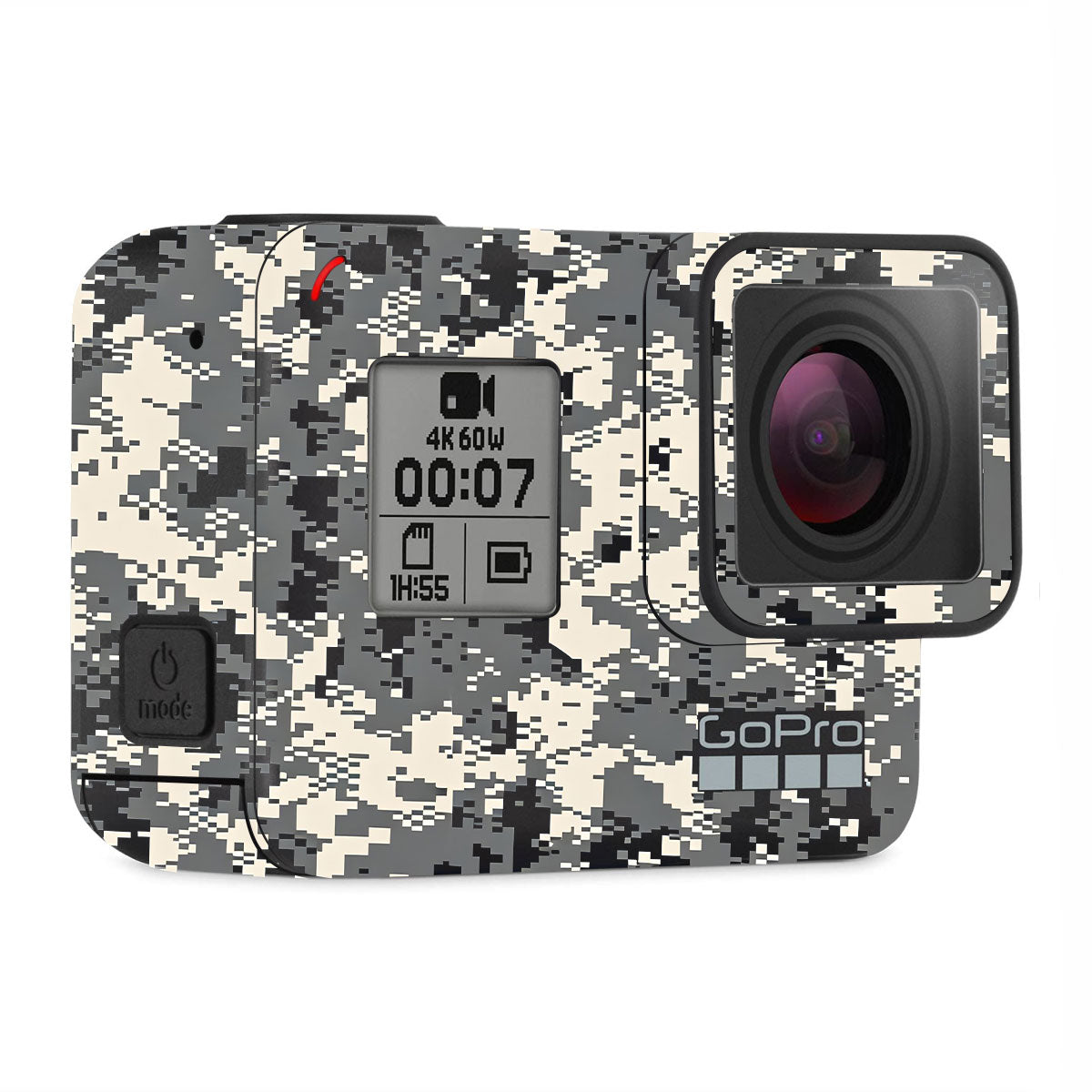 Grey Black Pixel GoPro Hero 7 Camera Skins