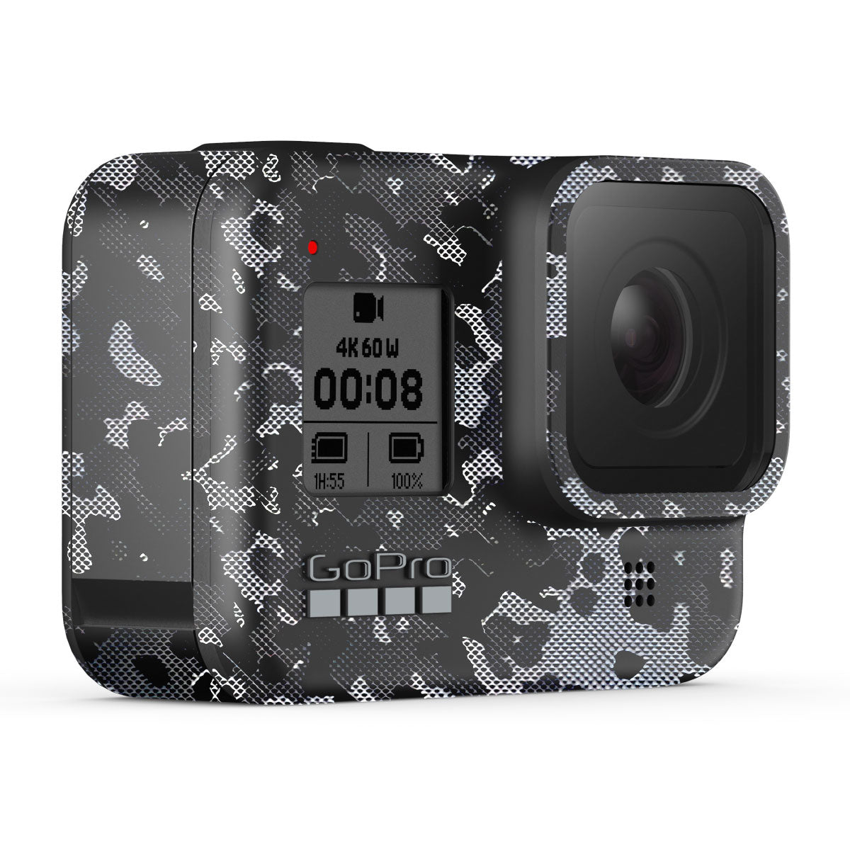 Stealth Grey Camo GoPro Hero 8 Camera Skins