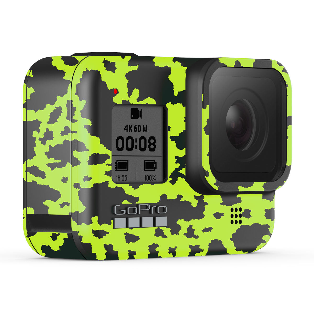 Neon Green Splatter GoPro Hero 8 Camera Skins