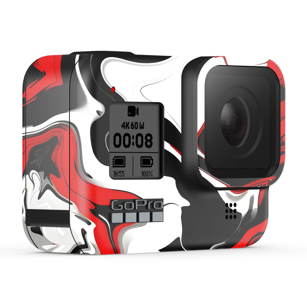 Scarlet and White Motion GoPro Hero 8 Camera Skins