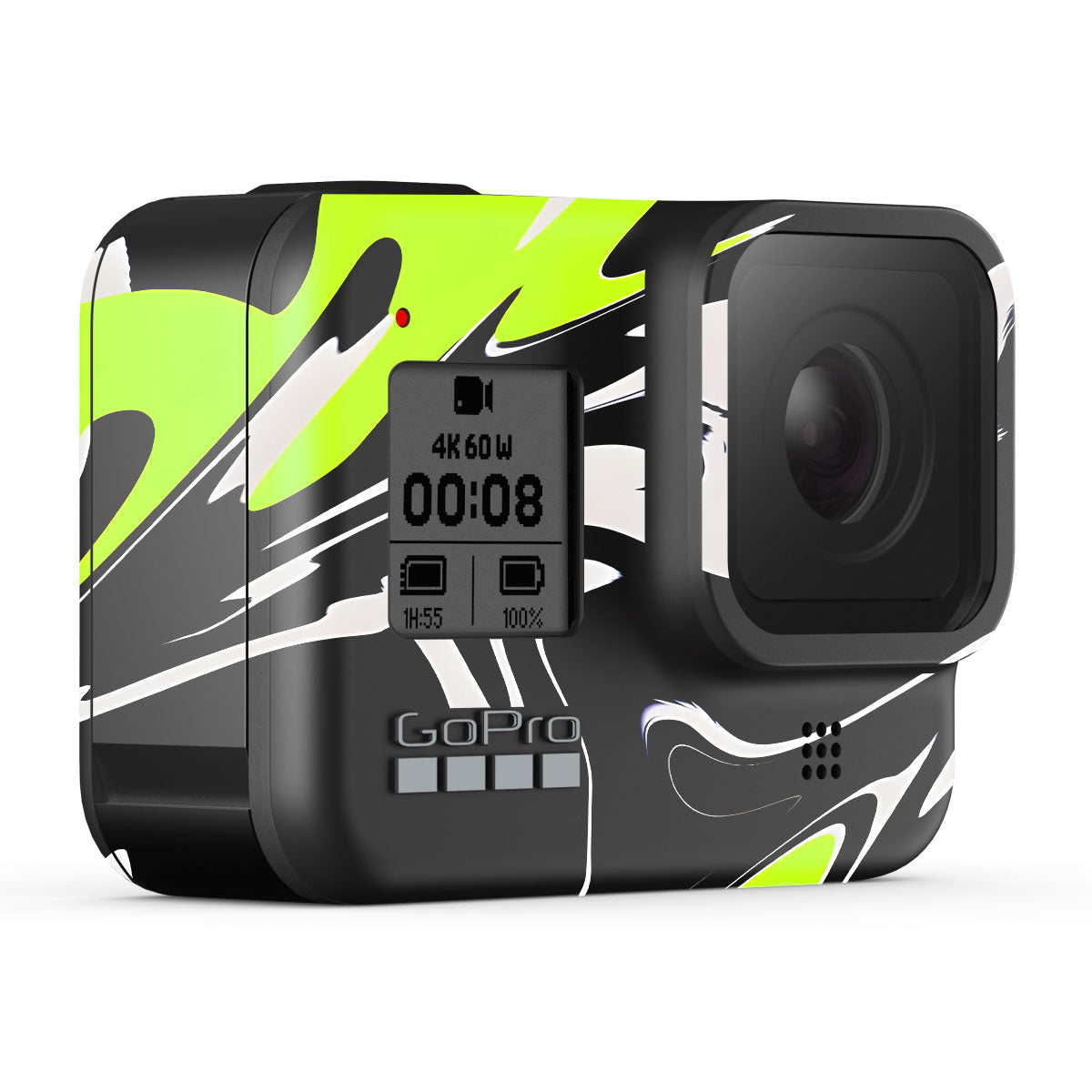 Neon Green and Black Pattern GoPro Hero 8 Camera Skins