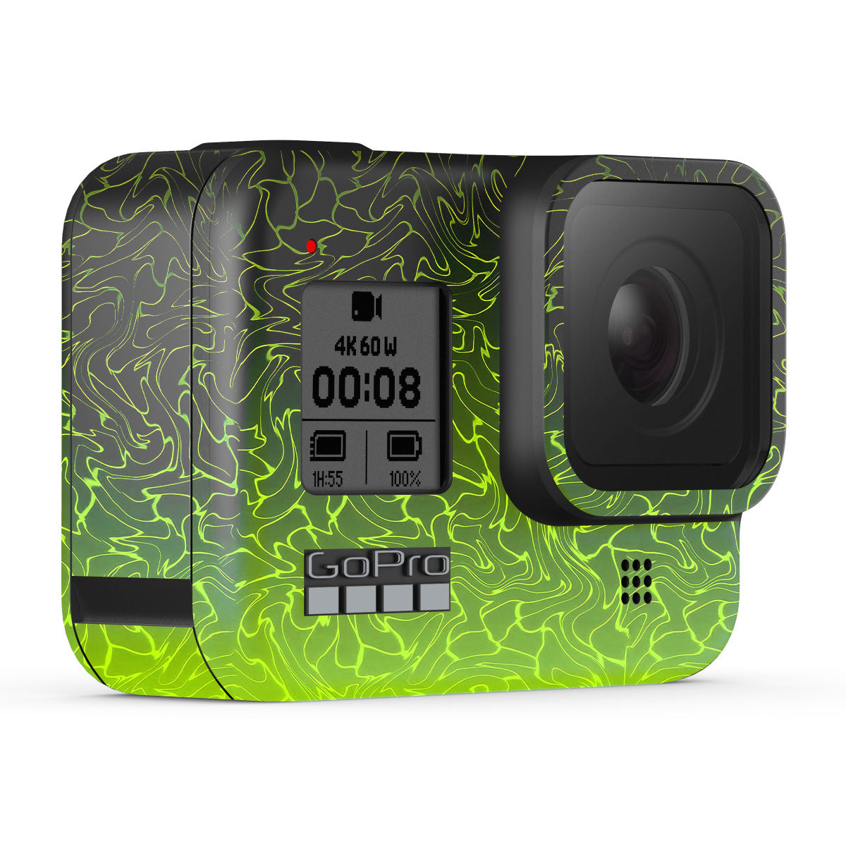 Lime Yellow to Black Gradient GoPro Hero 8 Camera Skins