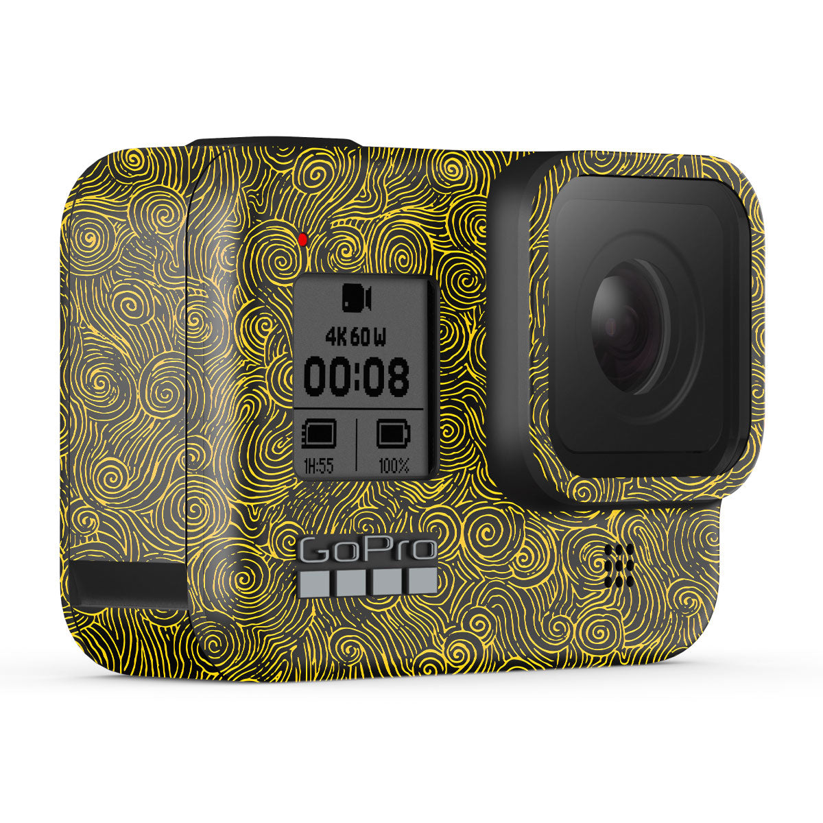 Yellow Spirals GoPro Hero 8 Camera Skins