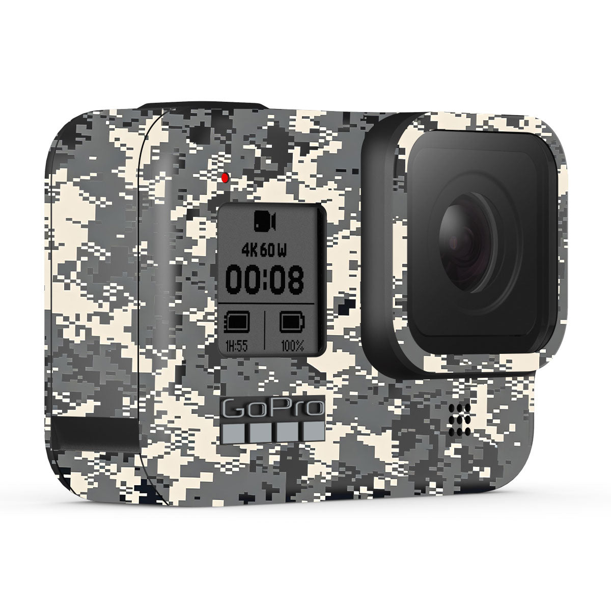 Grey Black Pixel GoPro Hero 8 Camera Skins