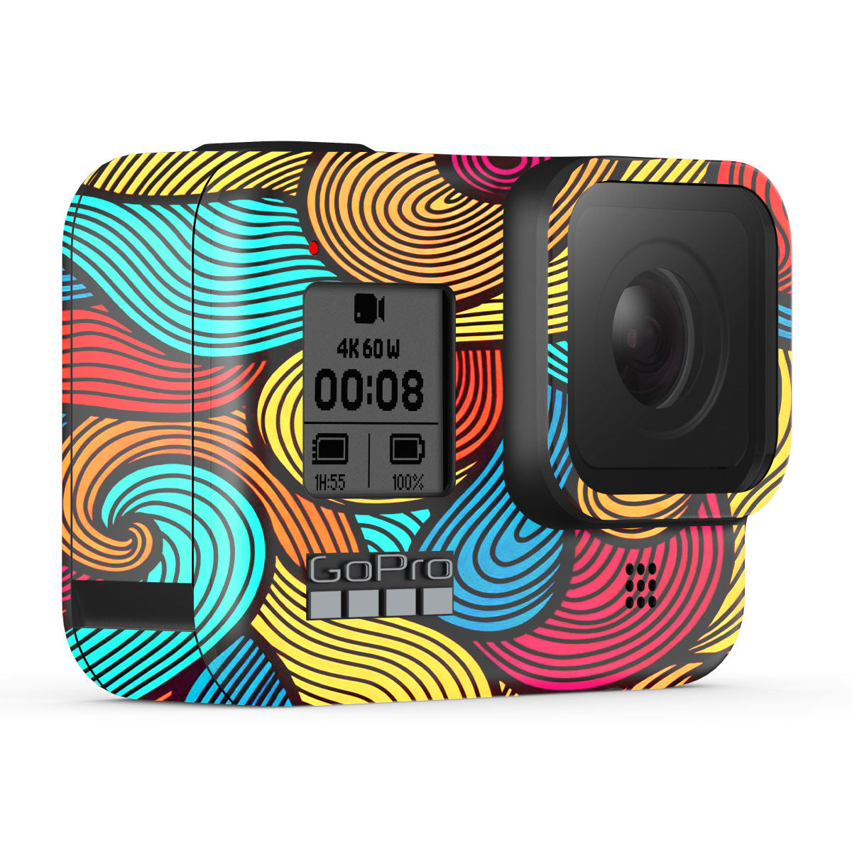 Retro Colorful Doodle Art Pattern GoPro Hero 8 Camera Skins