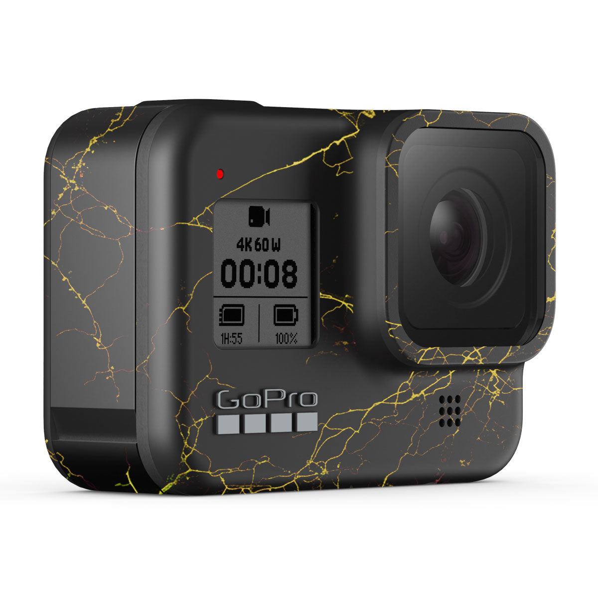 Electric Gold Veins GoPro Hero 8 Camera Skins