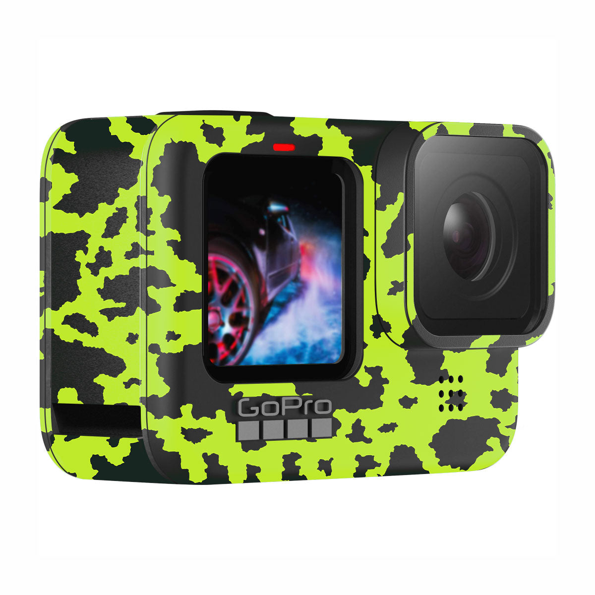Neon Green Splatter GoPro Hero 10 Camera Skin