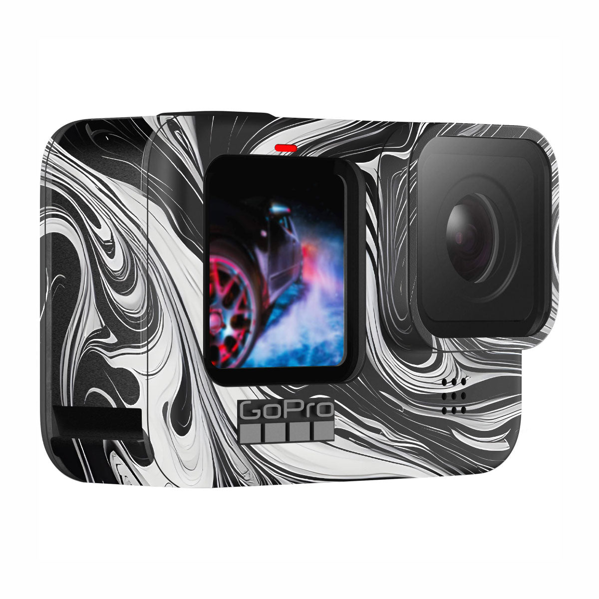 Black and White Marble GoPro Hero 10 Camera Skin