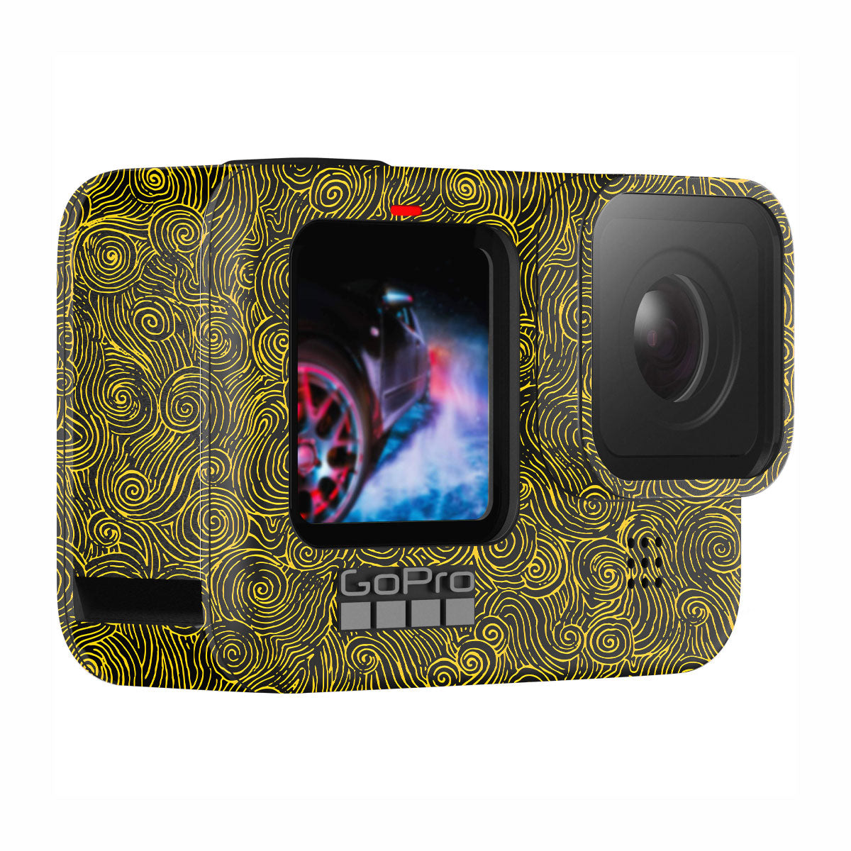 Yellow Spirals GoPro Hero 9 Camera Skins