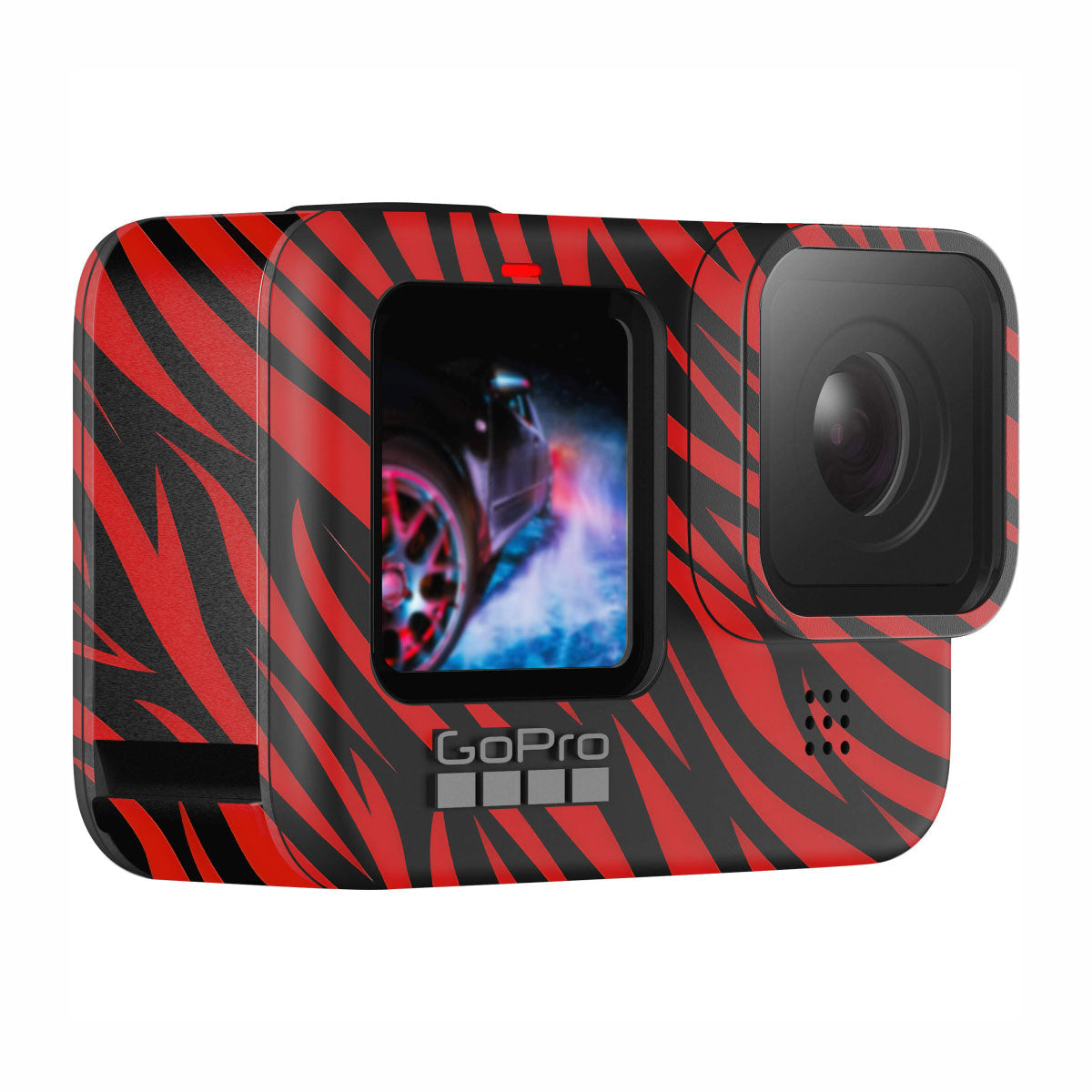 Red and Black Stripes GoPro Hero 11 Camera Skin