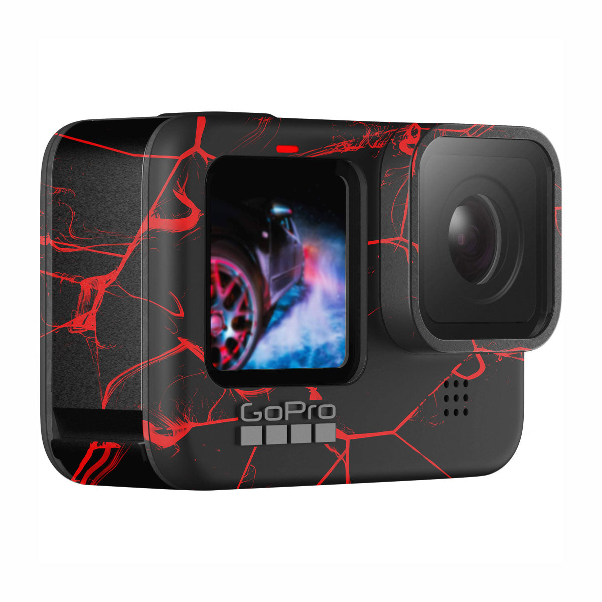 Red Neural Grid GoPro Hero 10 Camera Skin