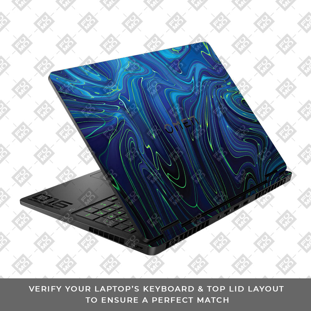 Cobalt Liquid Design HP Omen Gaming 16 2025, 2026 Laptop Skin