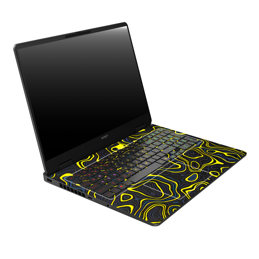 Neon Lava Contours HP Omen Gaming 16 2025, 2026 Laptop Skin