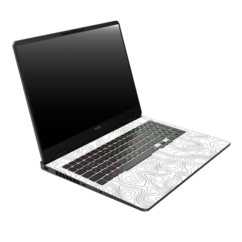 White Contour Design HP Omen Gaming 16 2025, 2026 Laptop Skin