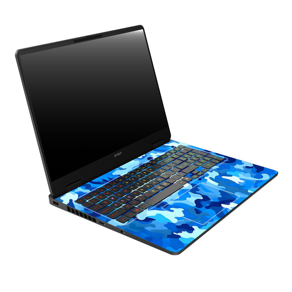 Arctic Blue Camo Pattern HP Omen Gaming 16 2025, 2026 Laptop Skin