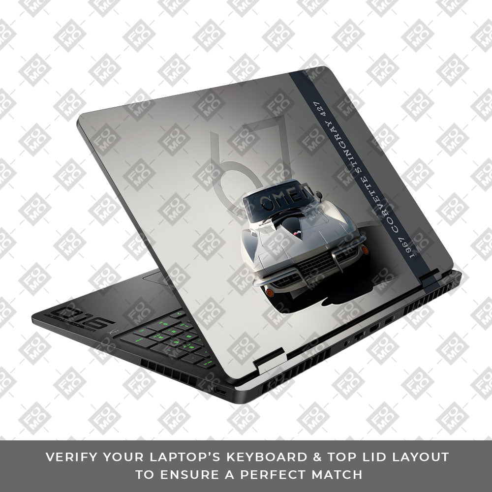 1967 Corvette Stingray 427 HP Omen Gaming 16 2025, 2026 Laptop Skin