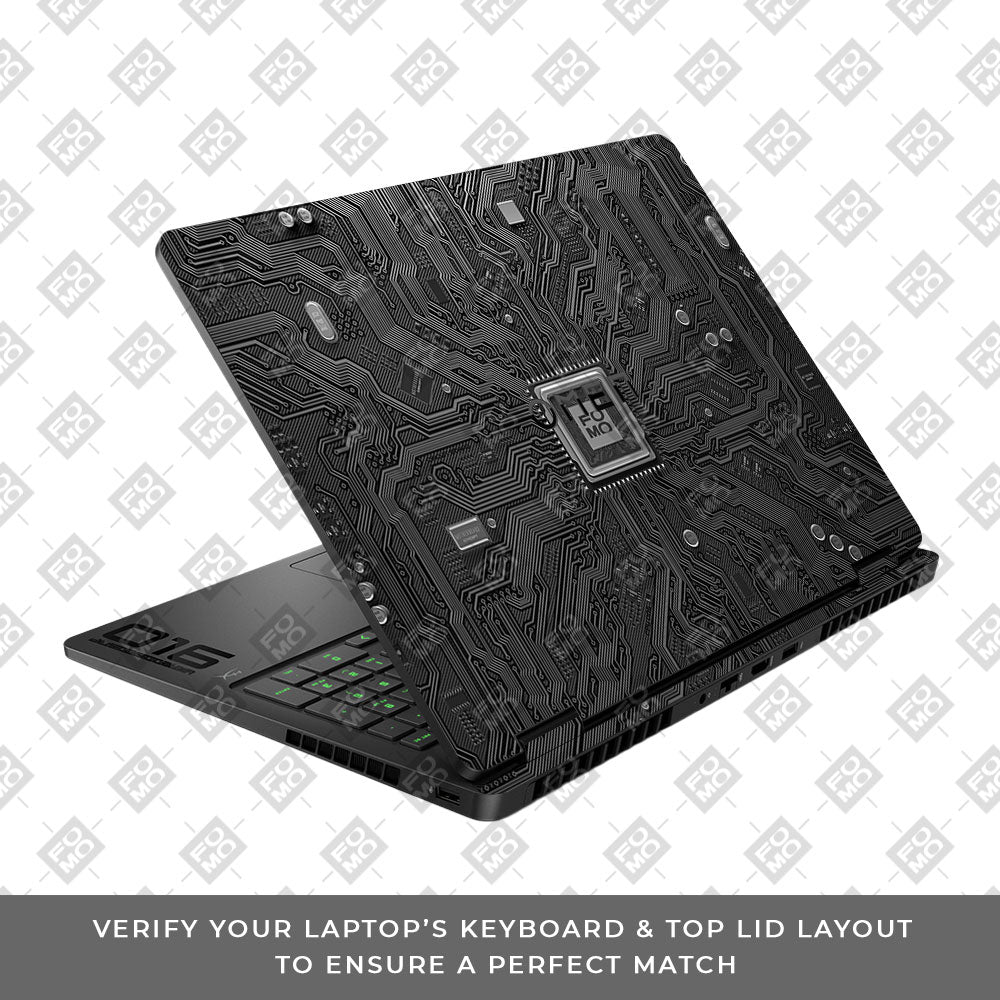 FOMO Circuit Dark Mode HP Omen Gaming 16 2025, 2026 Laptop Skin