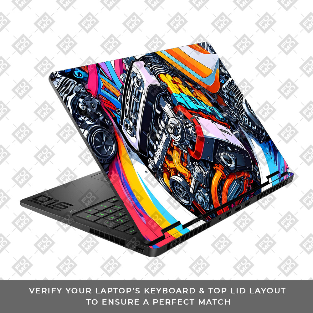 Power in Motion HP Omen Gaming 16 2025, 2026 Laptop Skin