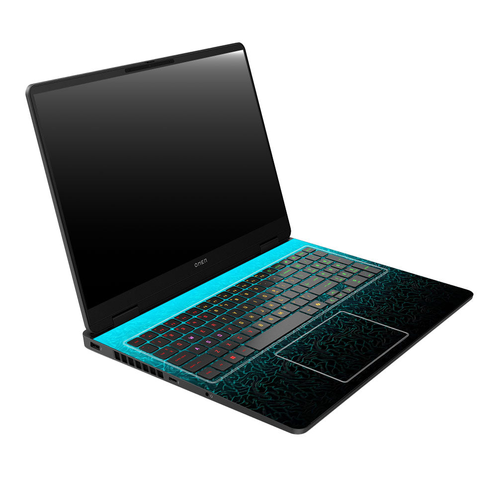 Cyan Blue to Black HP Omen Gaming 16 2025, 2026 Laptop Skin