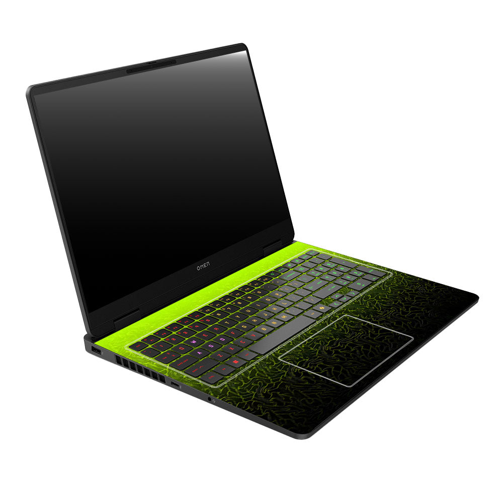 Lime Yellow to Black Gradient HP Omen Gaming 16 2025, 2026 Laptop Skin