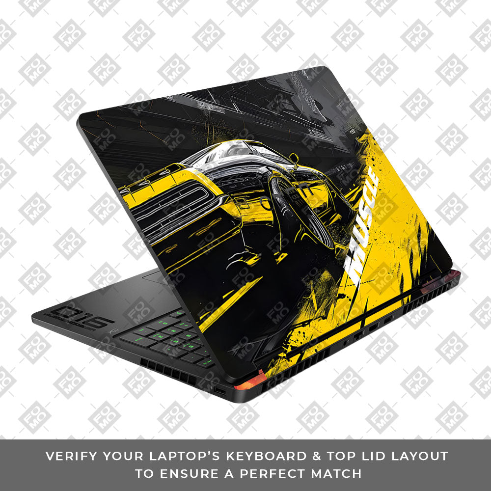 Black Muscle HP Omen Gaming 16 2025, 2026 Laptop Skin