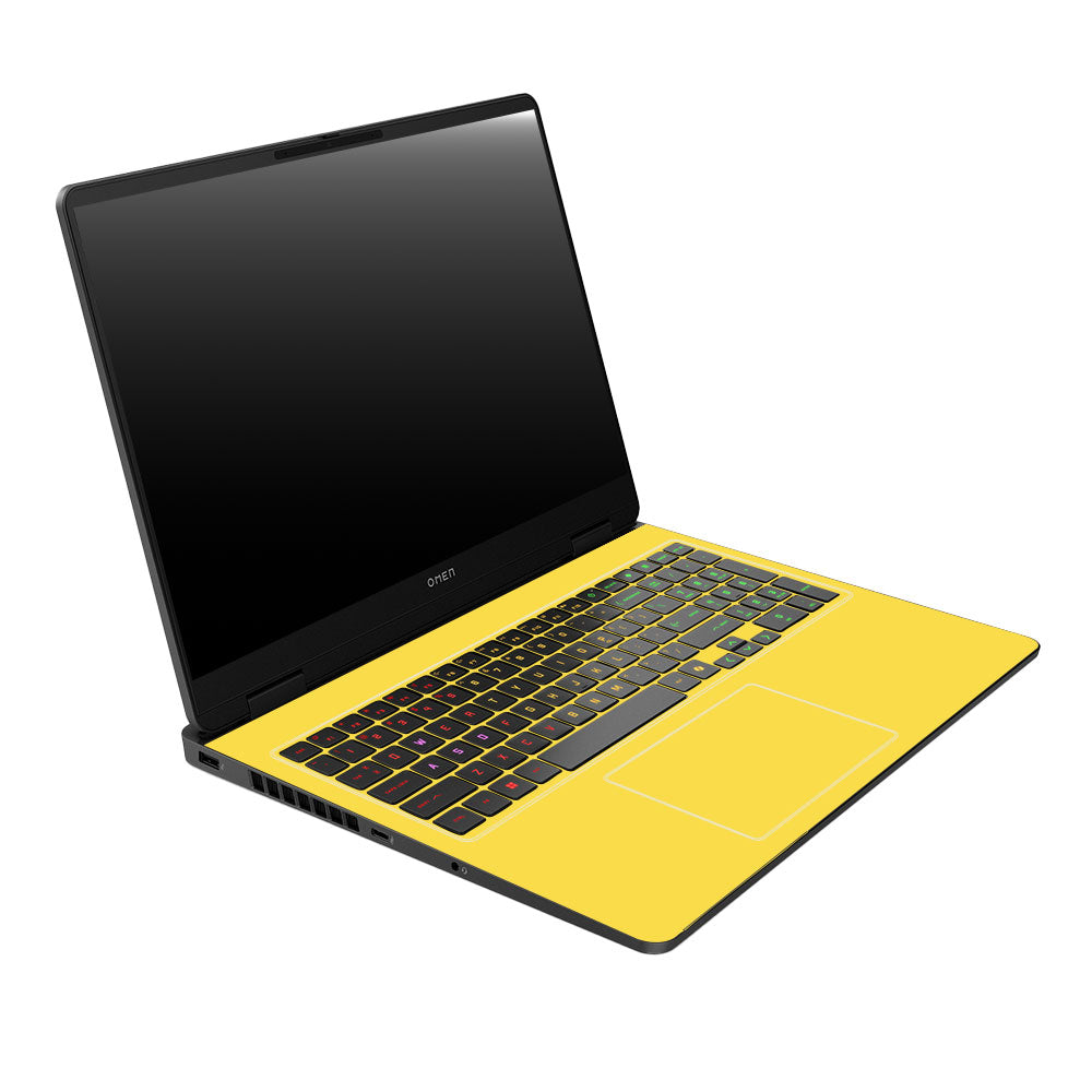 Textured Yellow HP Omen Gaming 16 2025, 2026 Laptop Skin