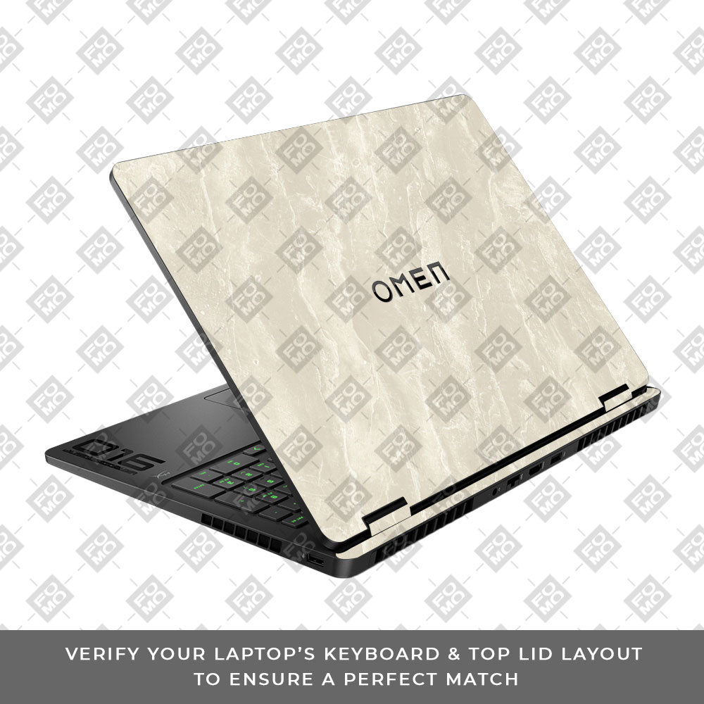Textured Marble HP Omen Gaming 16 2025, 2026 Laptop Skin