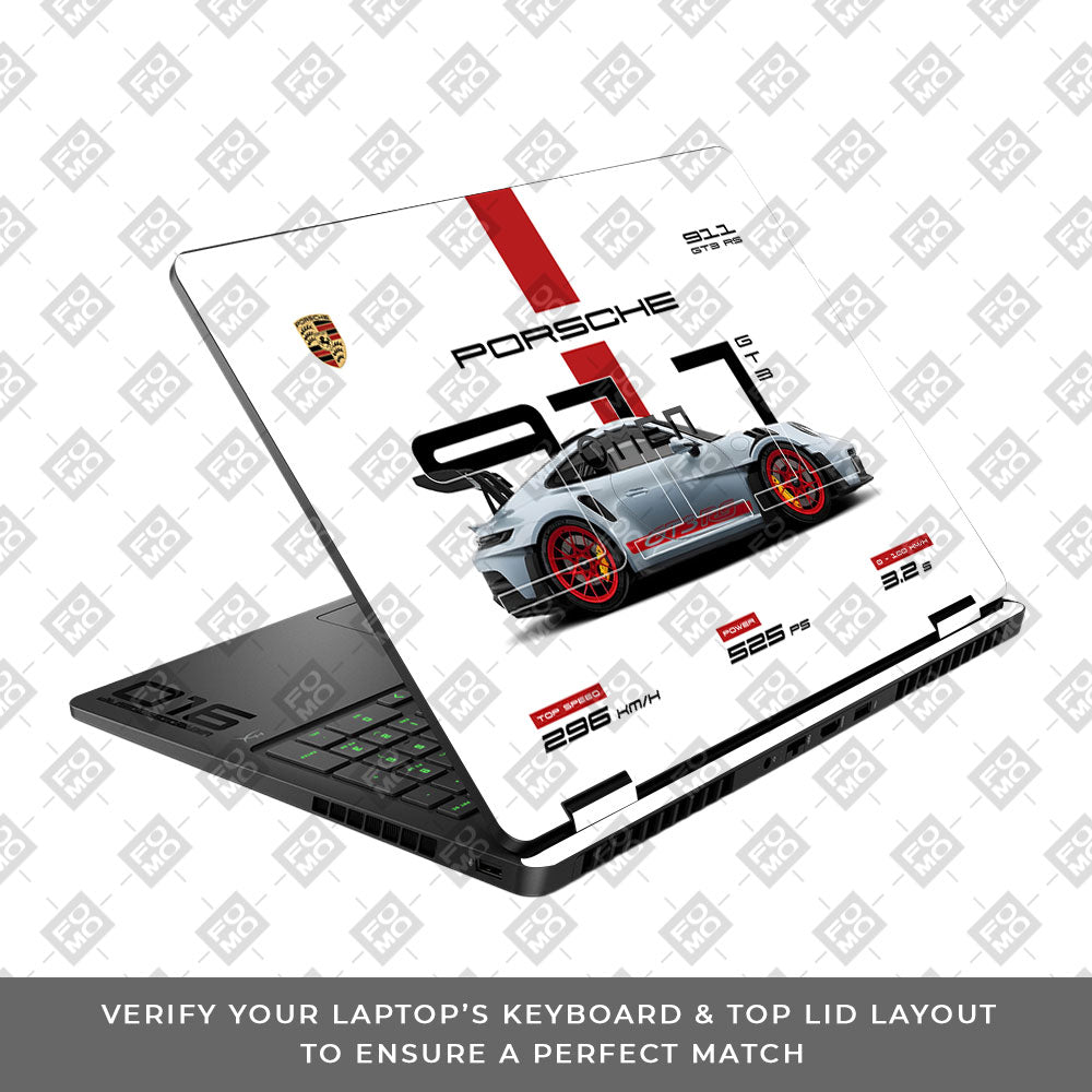 Porsche 911 GT3 RS HP Omen Gaming 16 2025, 2026 Laptop Skin