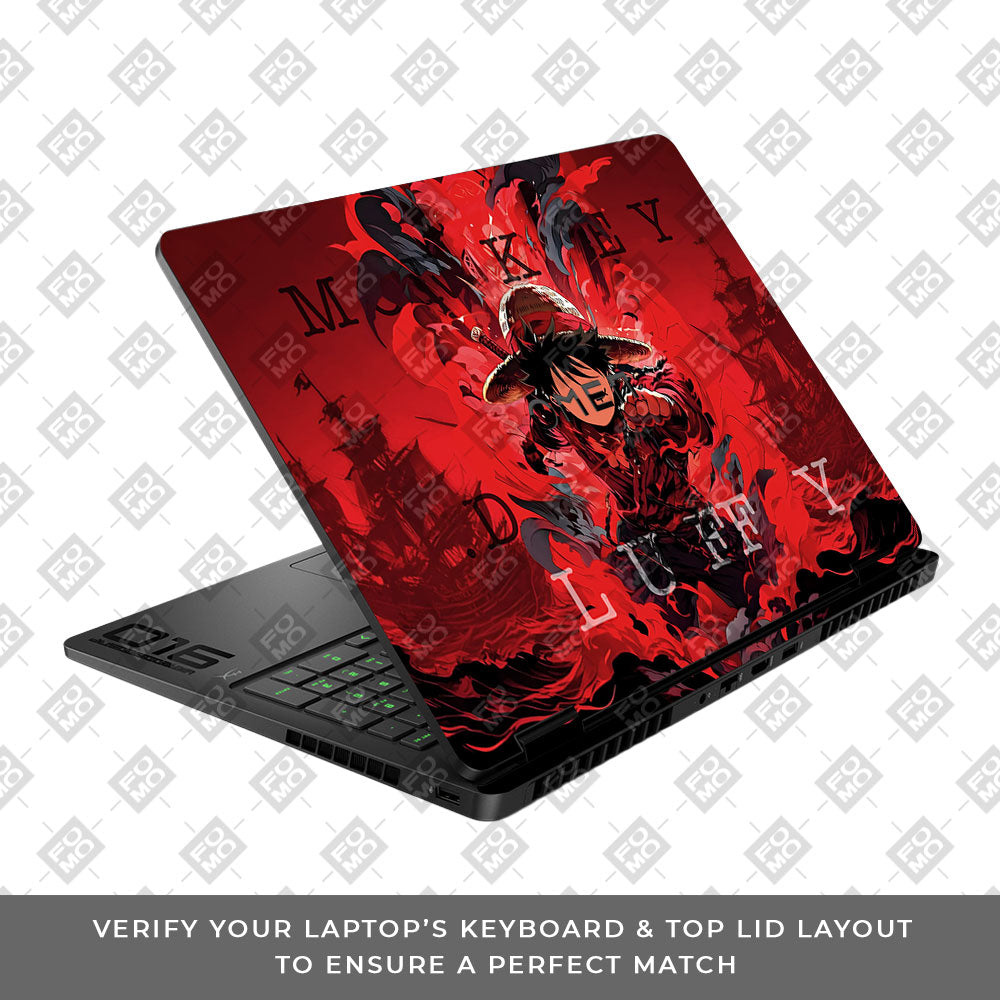 Red King Luffy HP Omen Gaming 16 2025, 2026 Laptop Skin