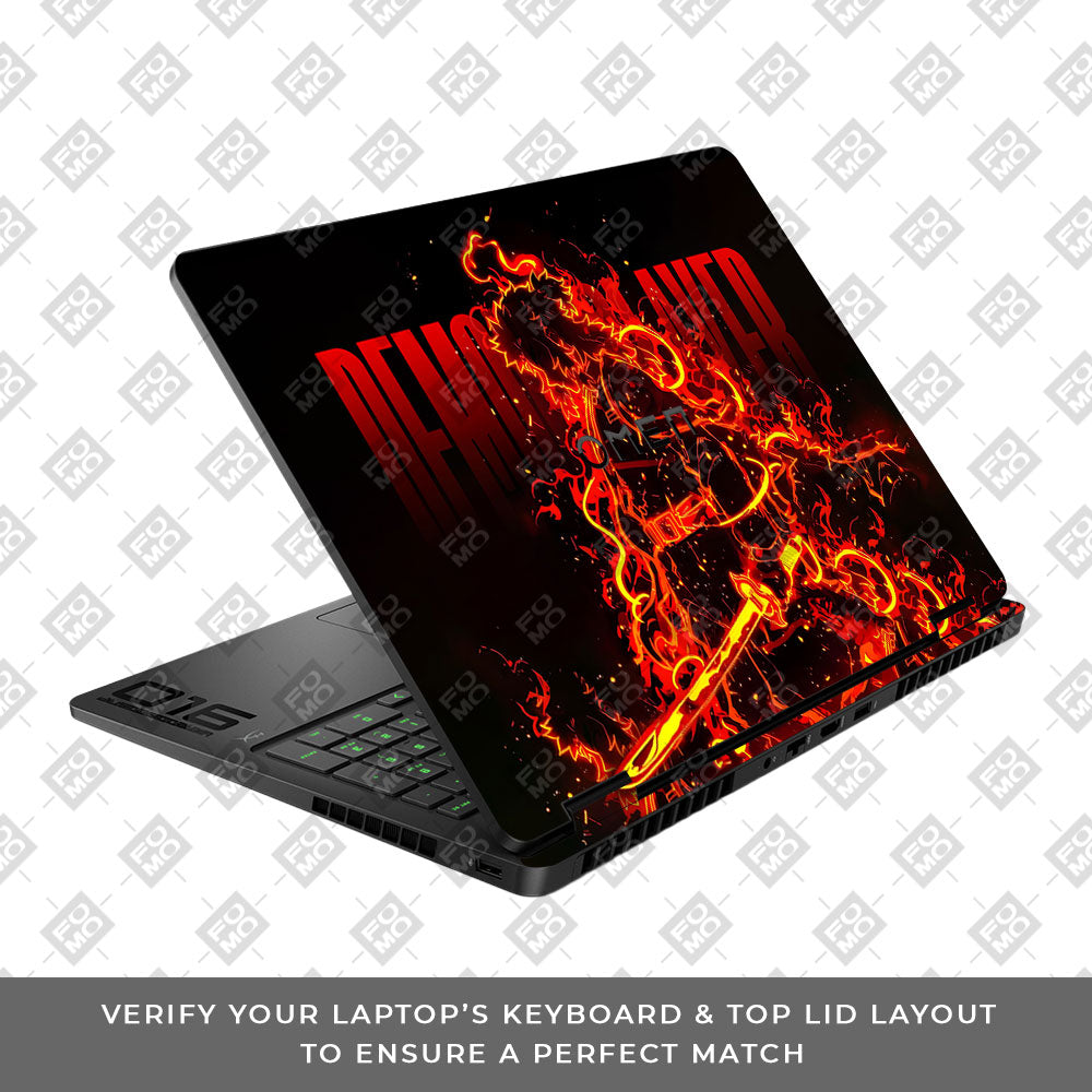Rengoku Blazing Inferno HP Omen Gaming 16 2025, 2026 Laptop Skin