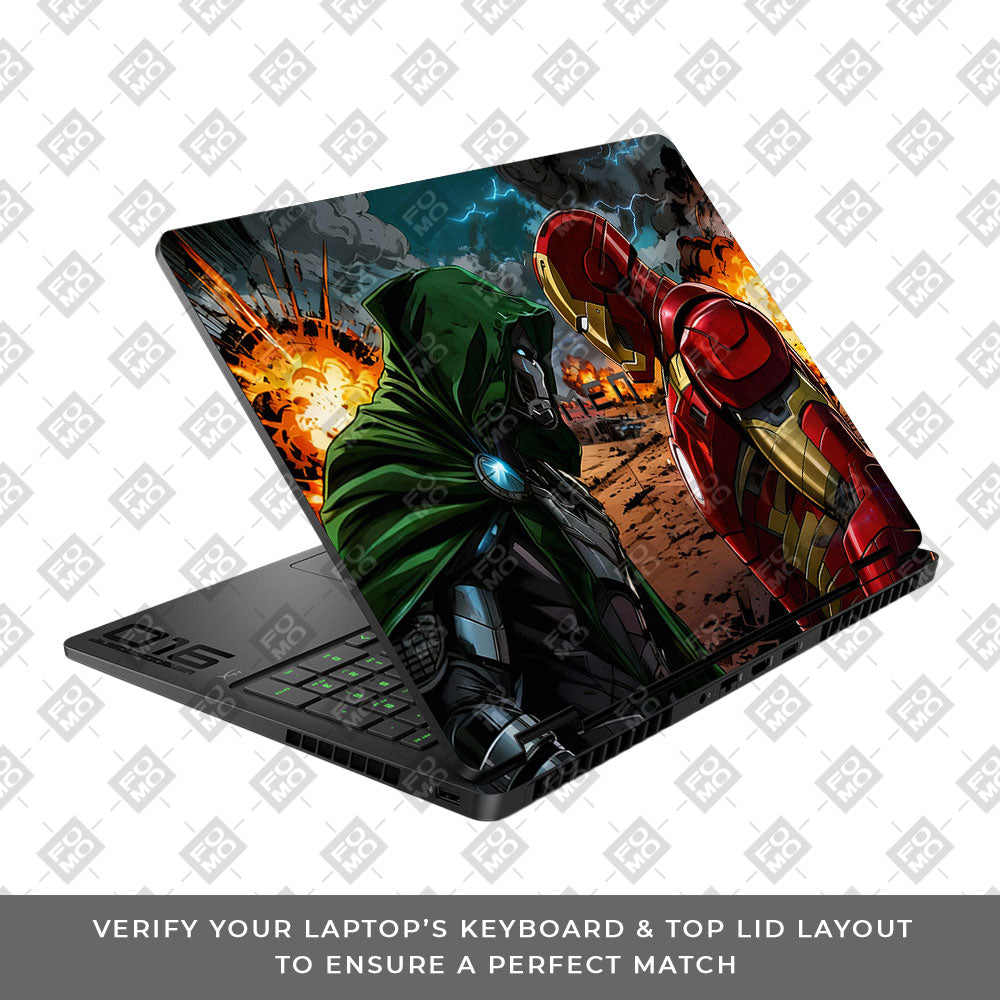 Iron Man vs Doom HP Omen Gaming 16 2025, 2026 Laptop Skin