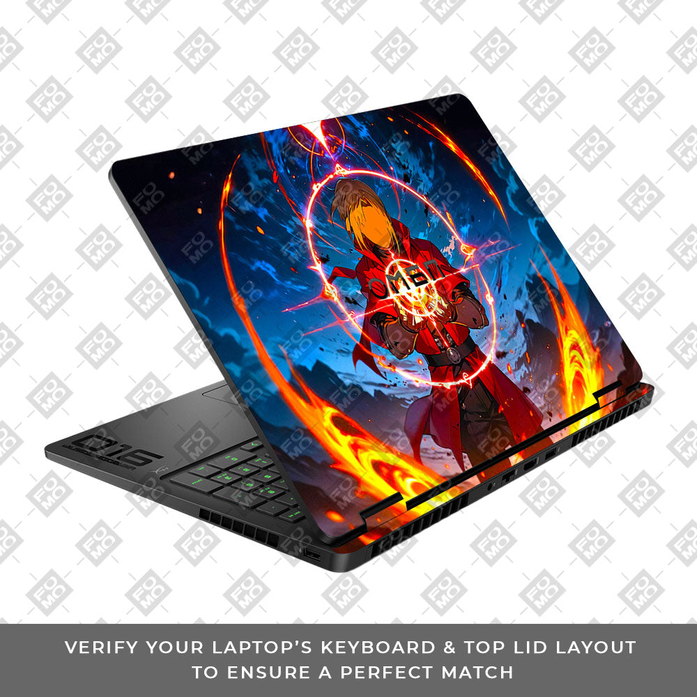 Edward Elric Fullmetal Alchemist HP Omen Gaming 16 2025, 2026 Laptop Skin