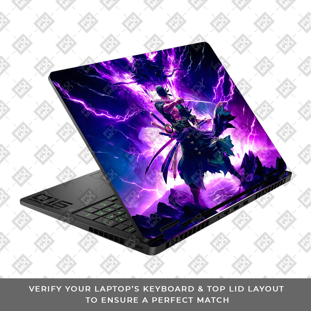 Roronoa Zoro Hell Mode HP Omen Gaming 16 2025, 2026 Laptop Skin