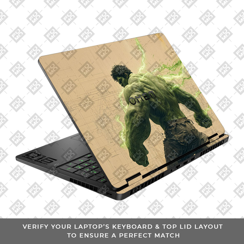 Hulk Unleashed HP Omen Gaming 16 2025, 2026 Laptop Skin
