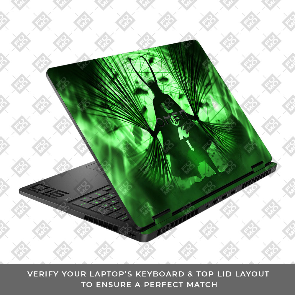 Loki's Green Aura HP Omen Gaming 16 2025, 2026 Laptop Skin