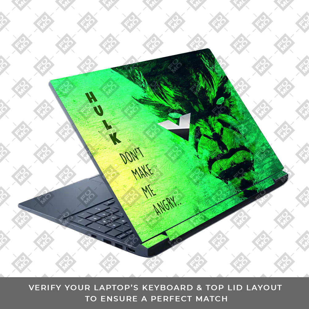 Hulk Don't Make Me Angry HP Victus Laptop Skin