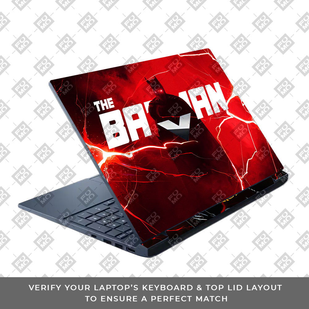 Red Rage Batman HP Victus 3D Laptop Skin
