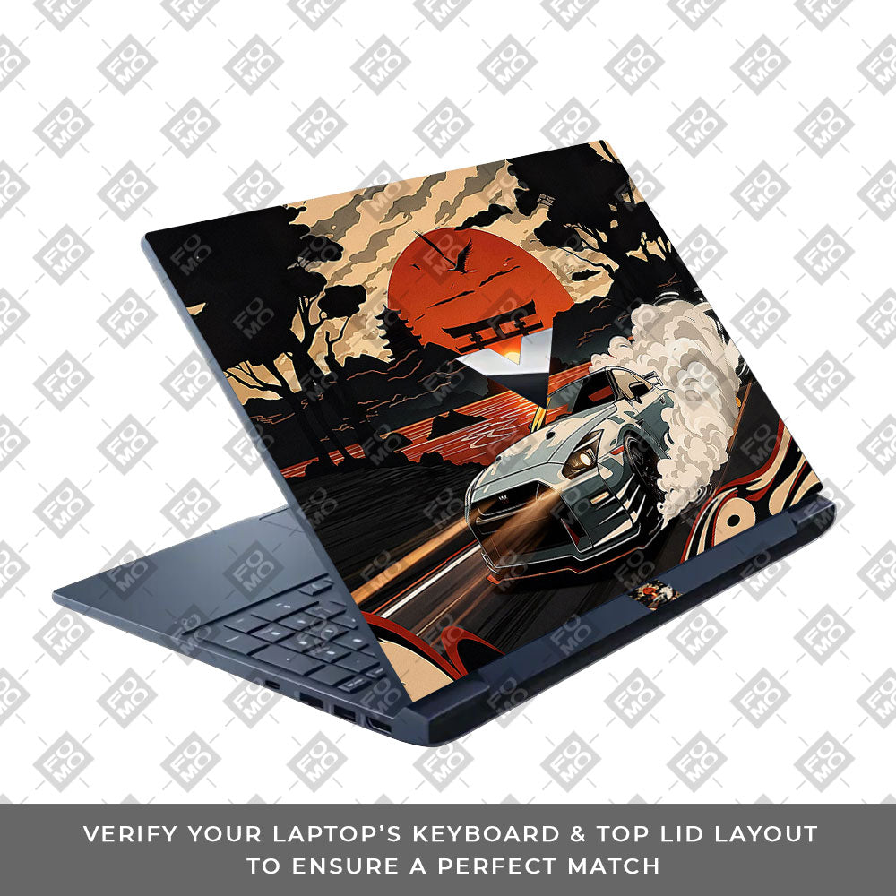 Samurai Rising Sun GTR HP Victus Laptop Skin
