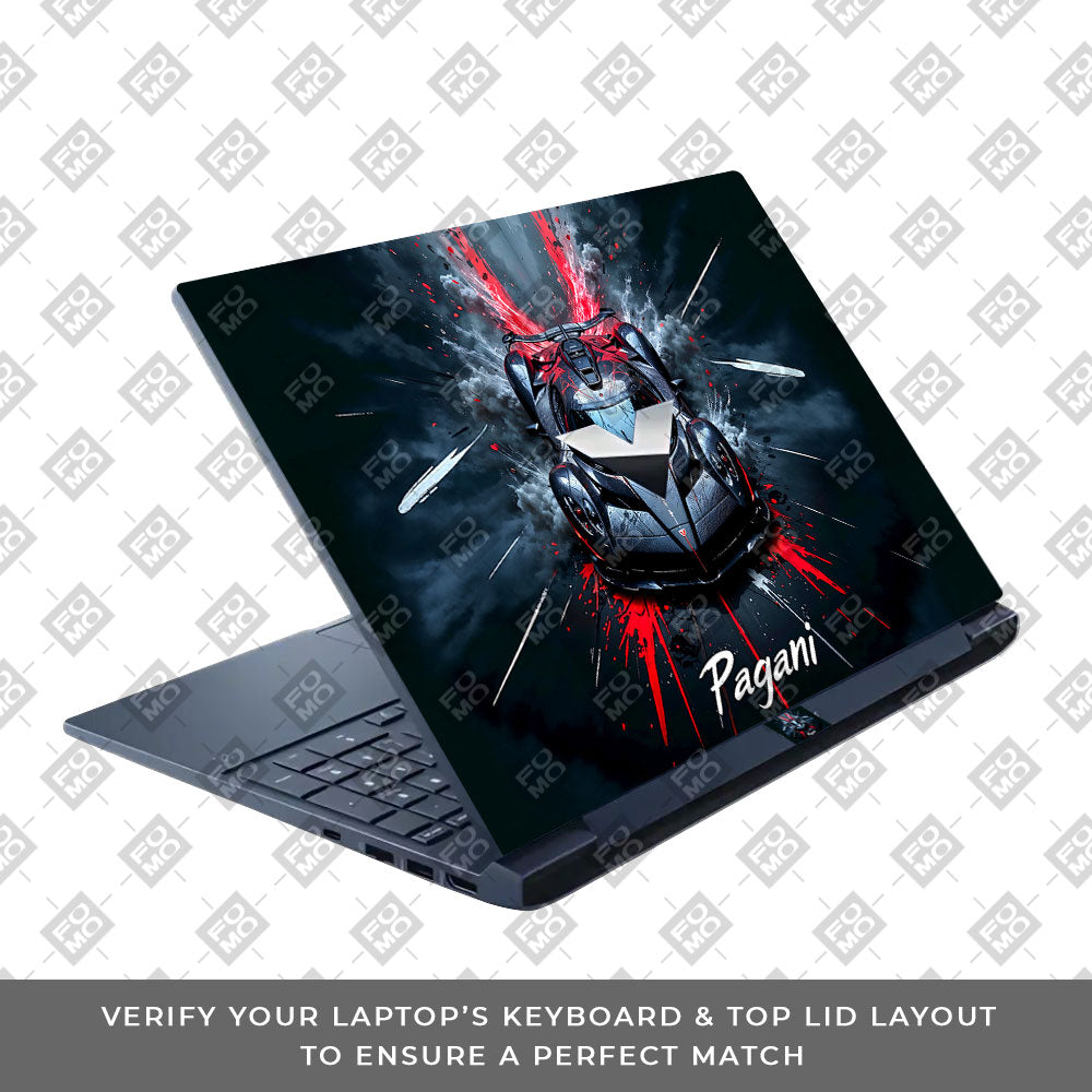 Pagani Midnight Impact HP Victus Laptop Skin