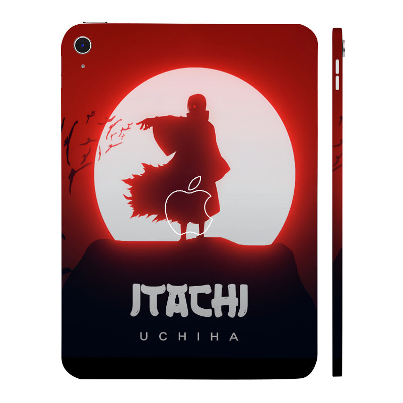 Apple iPad 11th Gen 2025 Itachi Uchiha Under Red Moon Anime Tablet Skins