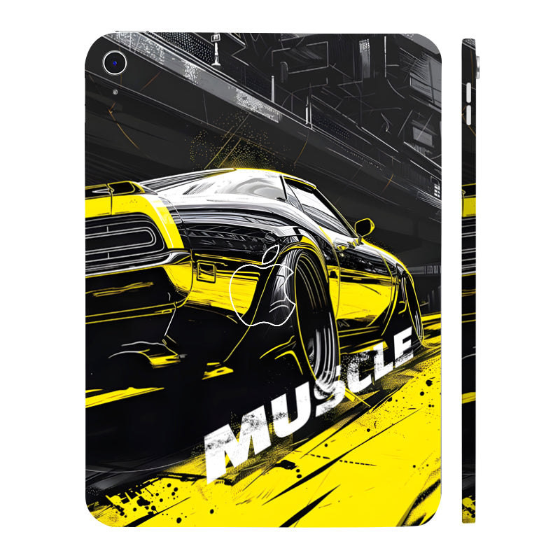 Apple iPad 11th Gen 2025 Black Muscle Cars & Bikes Tablet Skins