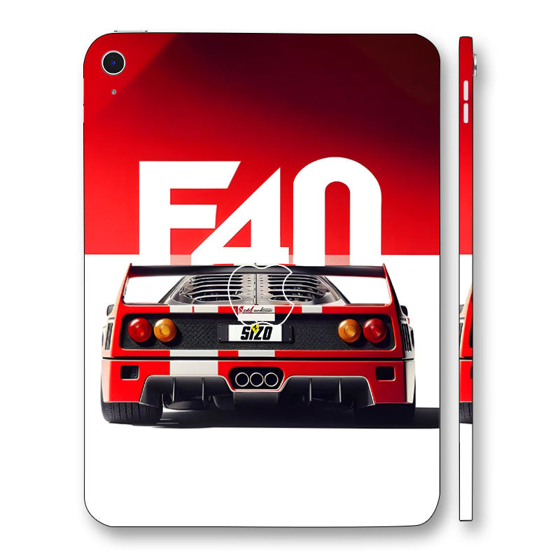 Apple iPad 11th Gen 2025 Transparent Ferrari F40 Cars & Bikes Tablet Skins