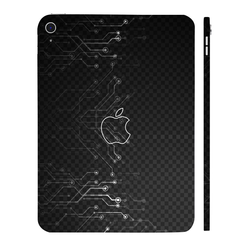 Apple iPad 11th Gen 2025 Black Digital Circuit Tablet Skins